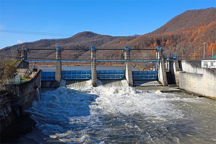 湧別川の寒河江ダム