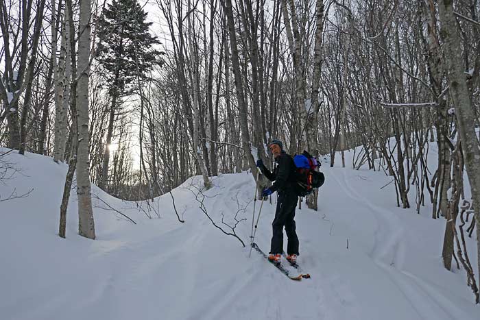 塩谷丸山で山スキー