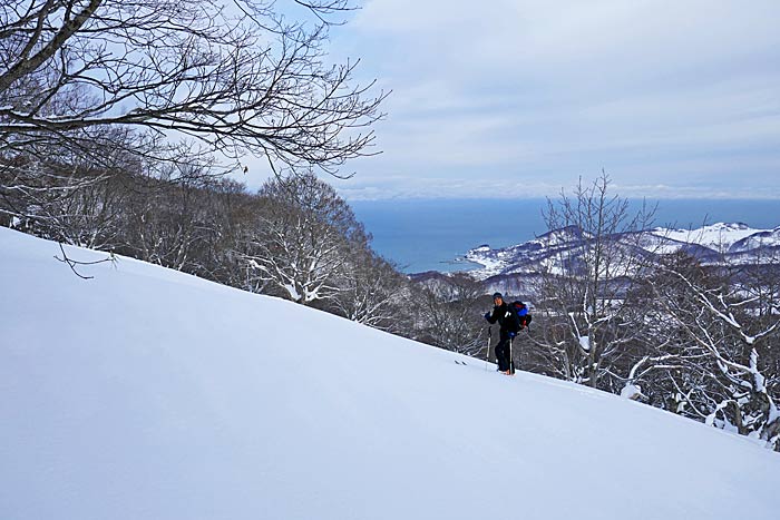 塩谷丸山で山スキー